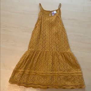 Francesca’s yellow halter peplum top